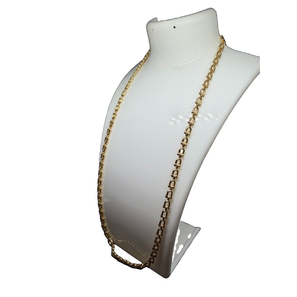 18K Gold Tone Link Chain Necklace, Metal Chain Style, Gold Color 24”